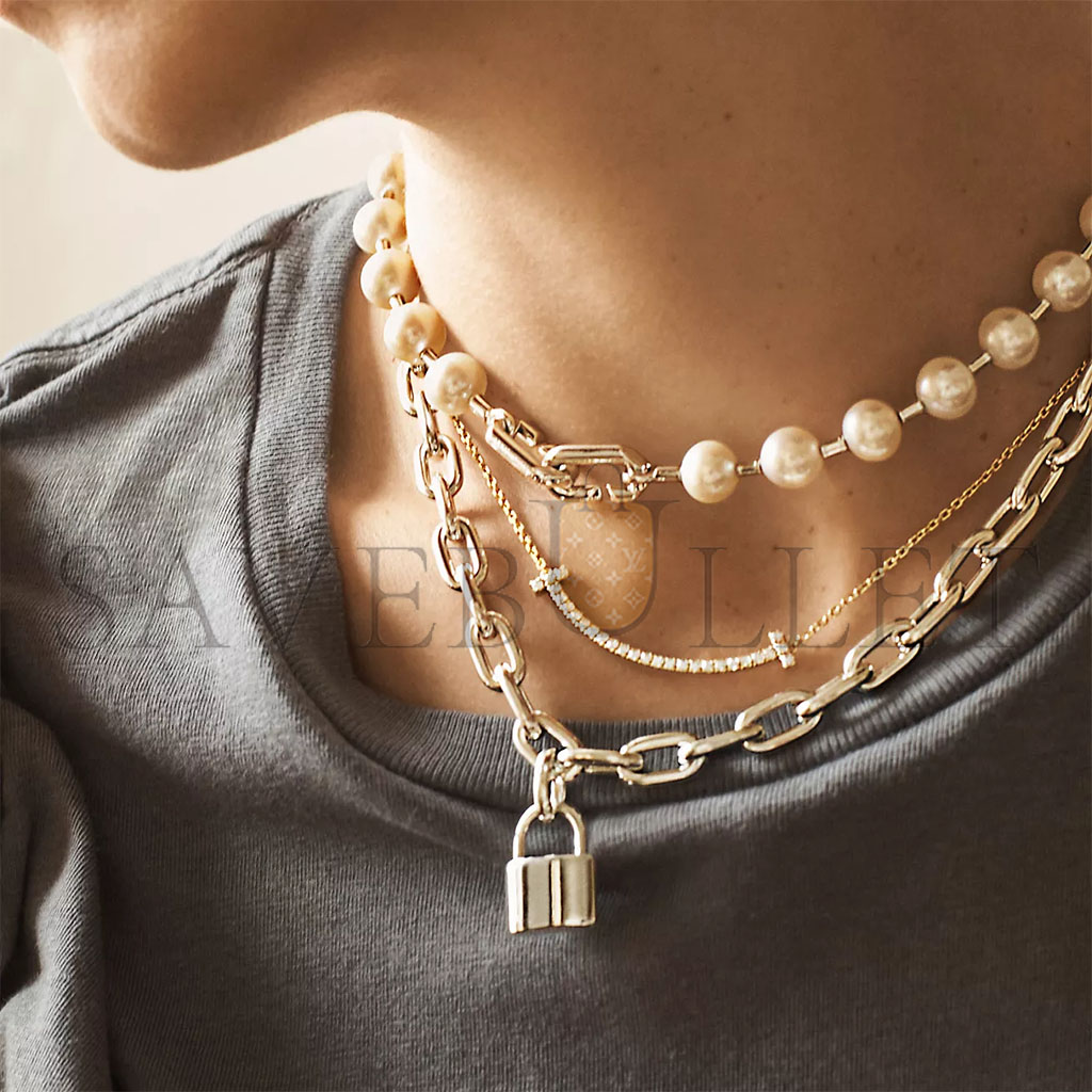 TIFFANY HARDWEAR PEARL LOCK NECKLACE 64047841